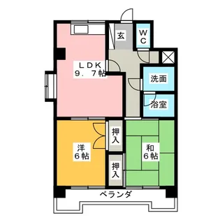 坂井戸マンション【2階】の間取り