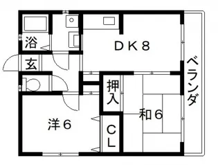 フレグランス濱田II【2階】の間取り