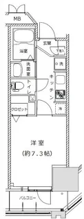 ライジングプレイスKAMEIDO【2階】の間取り