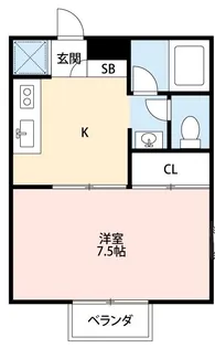 コートサイドアベニューH棟【2階】の間取り