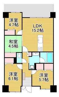 アクロス黒崎ロイヤルヒルズ【12階】の間取り