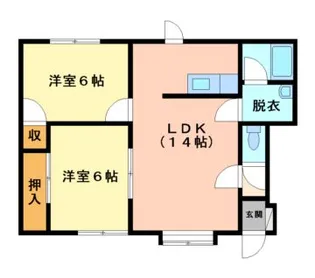 Mハイツ若山2【1階】の間取り