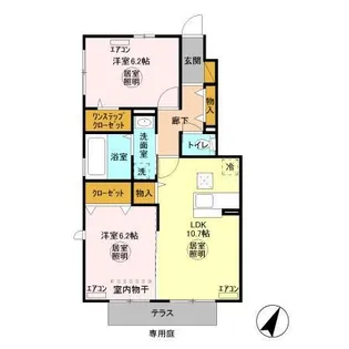 リンク トーア【1階】の間取り