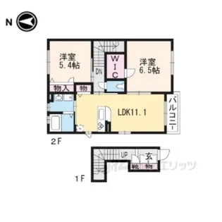 メゾン・ビオルネ3【2階】の間取り
