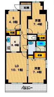 マストコート津田沼【5階】の間取り