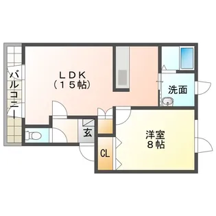 ハイツペガサス【2階】の間取り