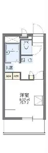 レオパレスポワールみゆきII【2階】の間取り