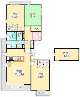 ラフォーレ石清尾【3階】の間取り