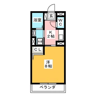 ノヴェル瑞穂 弐番館【2階】の間取り