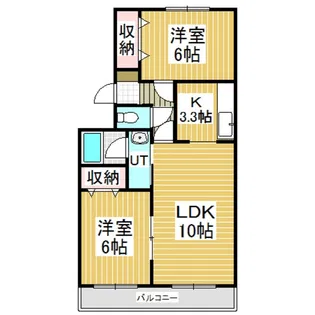 ラグラースさいわい【2階】の間取り