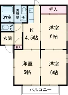 シャトーエレガンスA【1階】の間取り