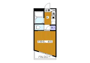 フラット三間坂【3階】の間取り