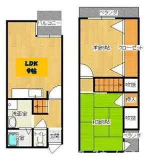 2LDKの間取り画像