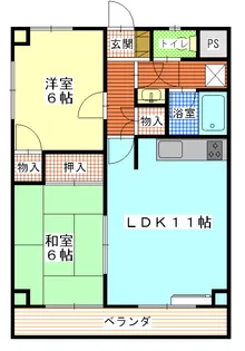 ウィング58【3階】の間取り
