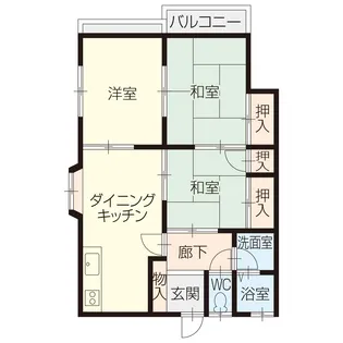 山口アパート 3号【2階】の間取り