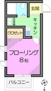 ルミエール飛鳥【1階】の間取り