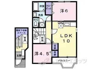 シャン ド ルミエール【2階】の間取り