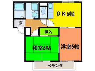 コスモハイツ【2階】の間取り