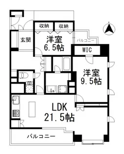 兵庫県西宮市高塚町【マンション】の間取り