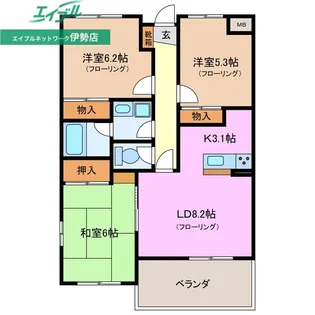 GardenMansionひまわり館【3階】の間取り