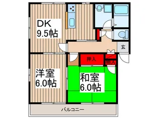ファミリーハイツ【2階】の間取り