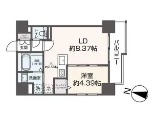 S-RESIDENCE大通公園admirio【8階】の間取り
