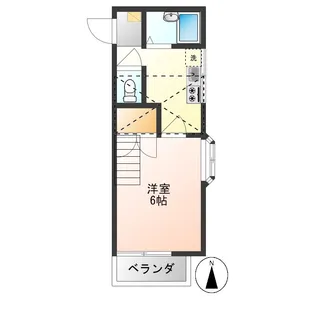 コーポカンノ【1階】の間取り
