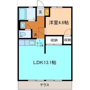 福田ハイツ A棟【1階】の間取り