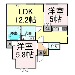 アルカディア D棟【2階】の間取り