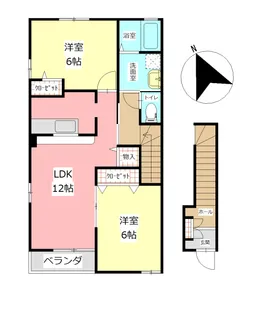 P’CASTELLO A【2階】の間取り