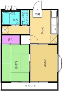 レジデンスクロス【2階】の間取り