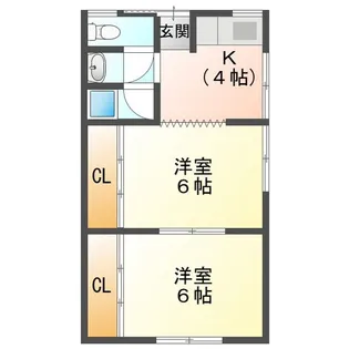 プチマンション北楠【2階】の間取り