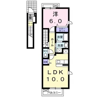 エリタージュB【2階】の間取り