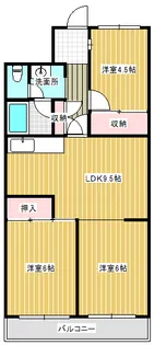 マンハイム佐貫A棟【6階】の間取り
