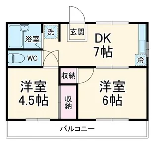 神の倉ハイツ【1階】の間取り