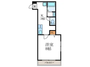 京洛マンション【3階】の間取り