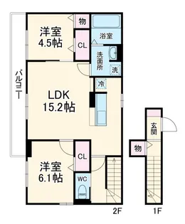 スリジェ元町【2階】の間取り