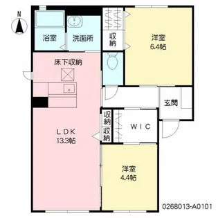 クラヴィエ東久留米 A棟【1階】の間取り