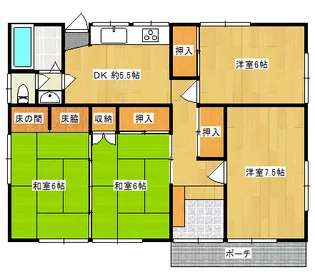 愛媛県新居浜市松神子1【一戸建】の間取り
