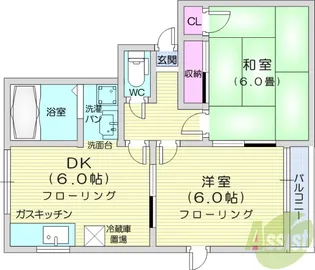パークサイド南吉成6号棟【1階】の間取り