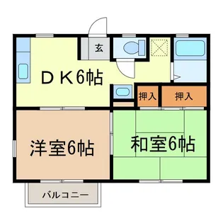 ウィングコーポラスII【2階】の間取り