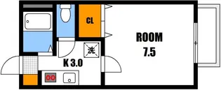 グランドールK B棟【2階】の間取り