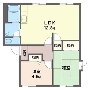 メゾン・ドゥ・リヴィエール【1階】の間取り