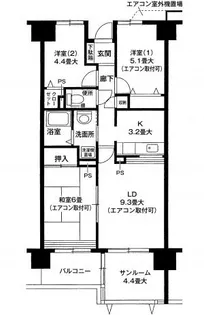 クレール セントラル【7階】の間取り