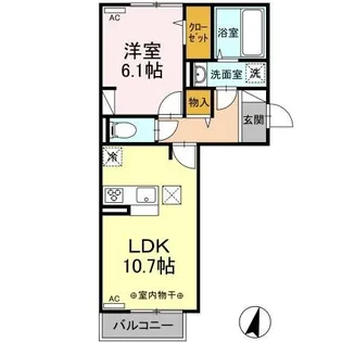 エスポワール【1階】の間取り
