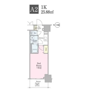 東京都新宿区新小川町【マンション】の間取り