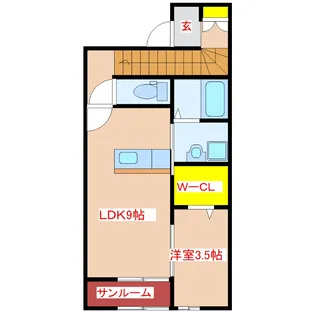漣【2階】の間取り