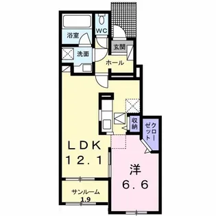 オリーブ II【1階】の間取り