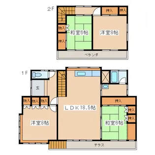 北海道釧路市桜ケ岡6【一戸建】の間取り
