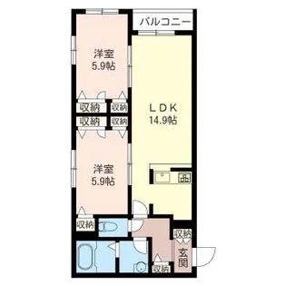 アルカンシエル喜沢【3階】の間取り